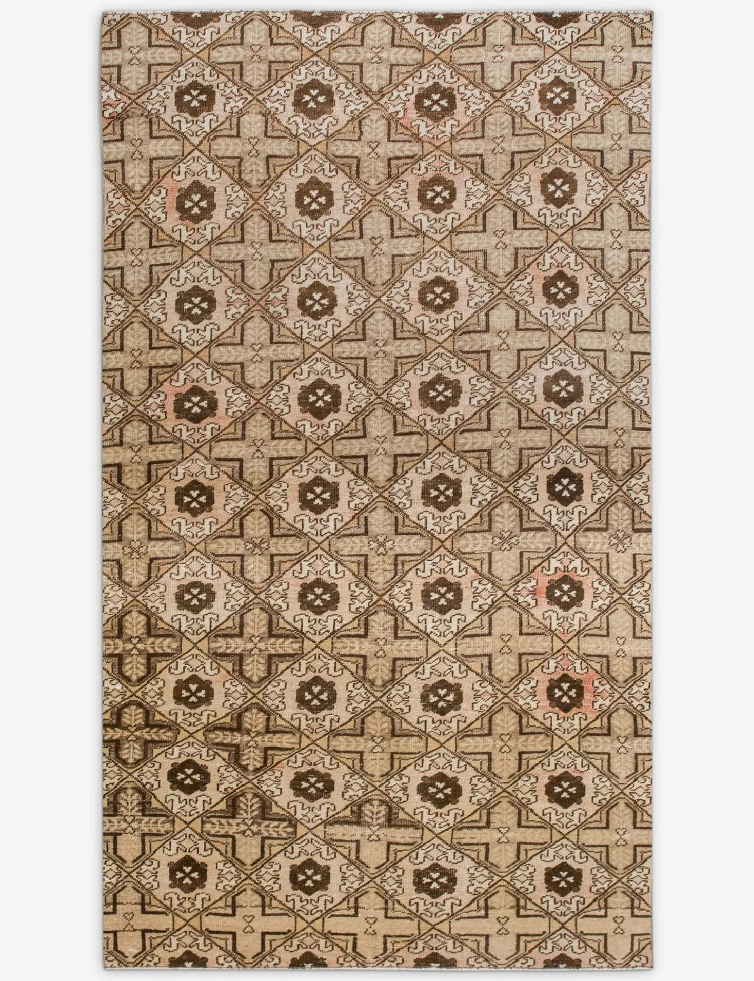 Vintage Turkish Hand-Knotted Wool Rug No. 547, 4'5" x 6'8"