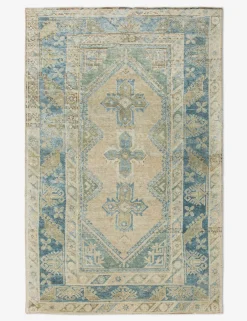 Vintage Turkish Hand-Knotted Wool Rug No. 459, 4'4" x 6'7"