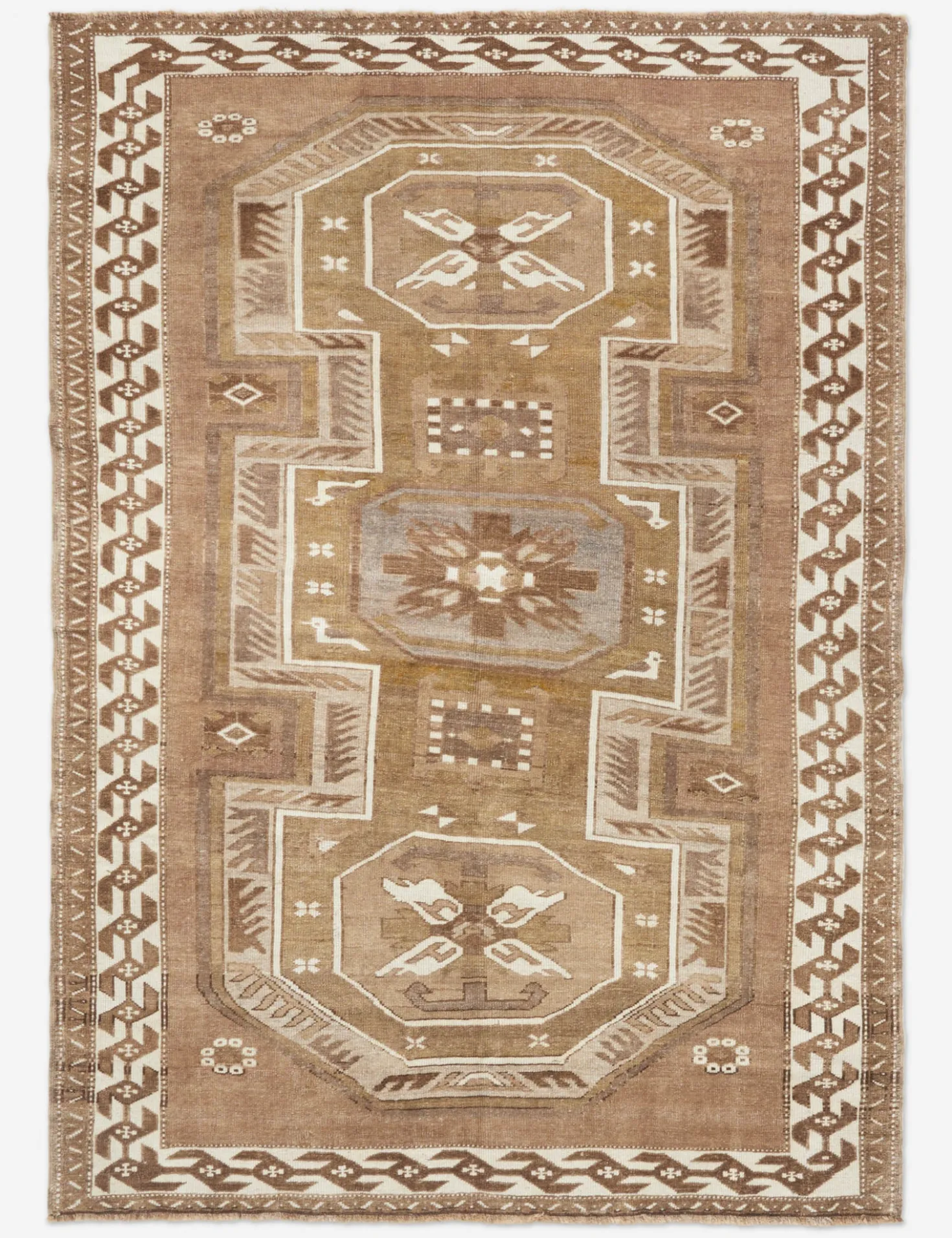 Vintage Turkish Hand-Knotted Wool Rug No. 243, 5'10" x 7'10"