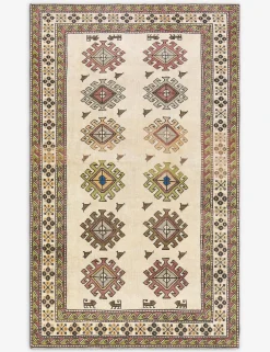Vintage Turkish Hand-Knotted Wool Rug No. 485, 5' x 8' 3"