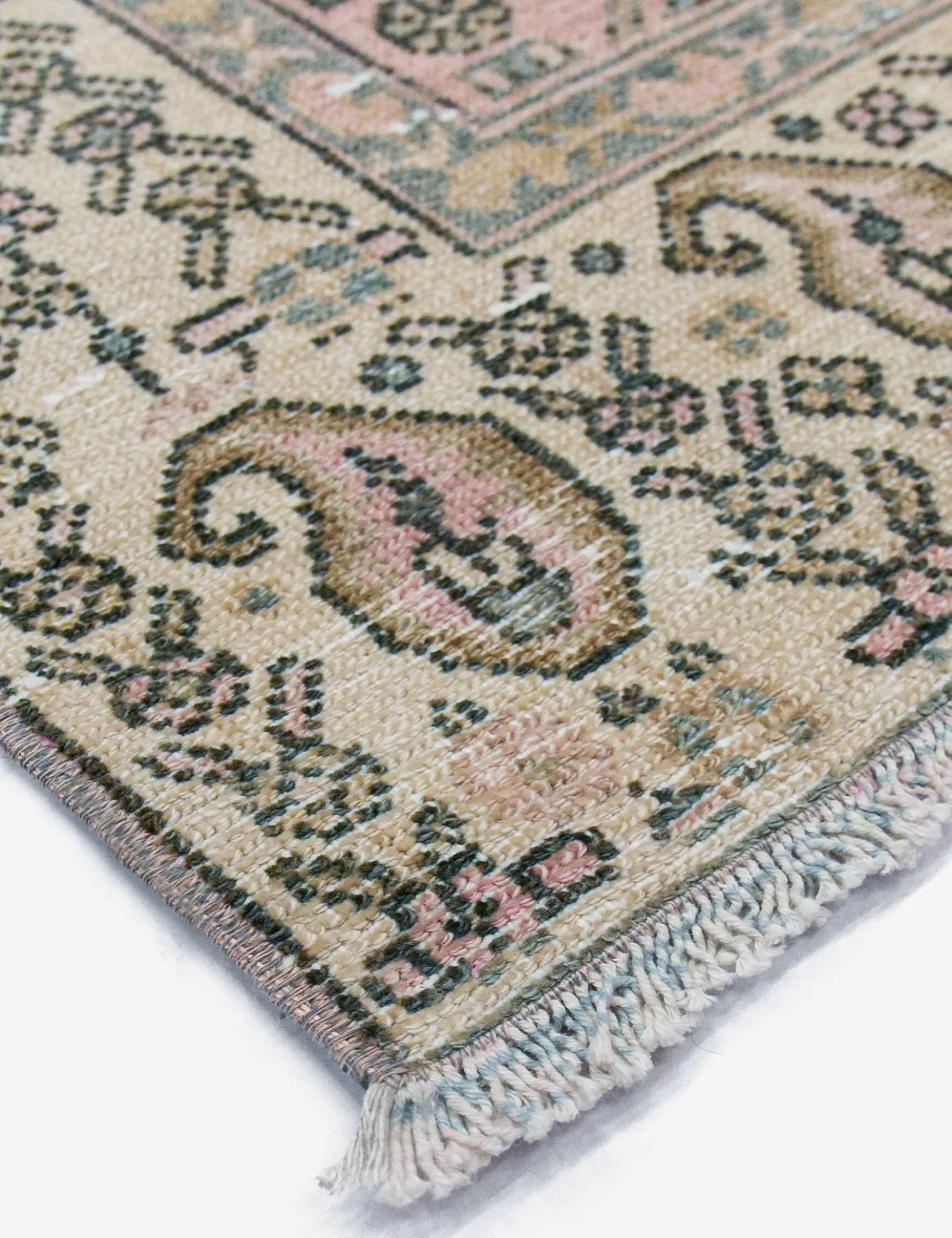 Vintage Turkish Hand-Knotted Wool Rug No. 449, 3'10" x 6'7"