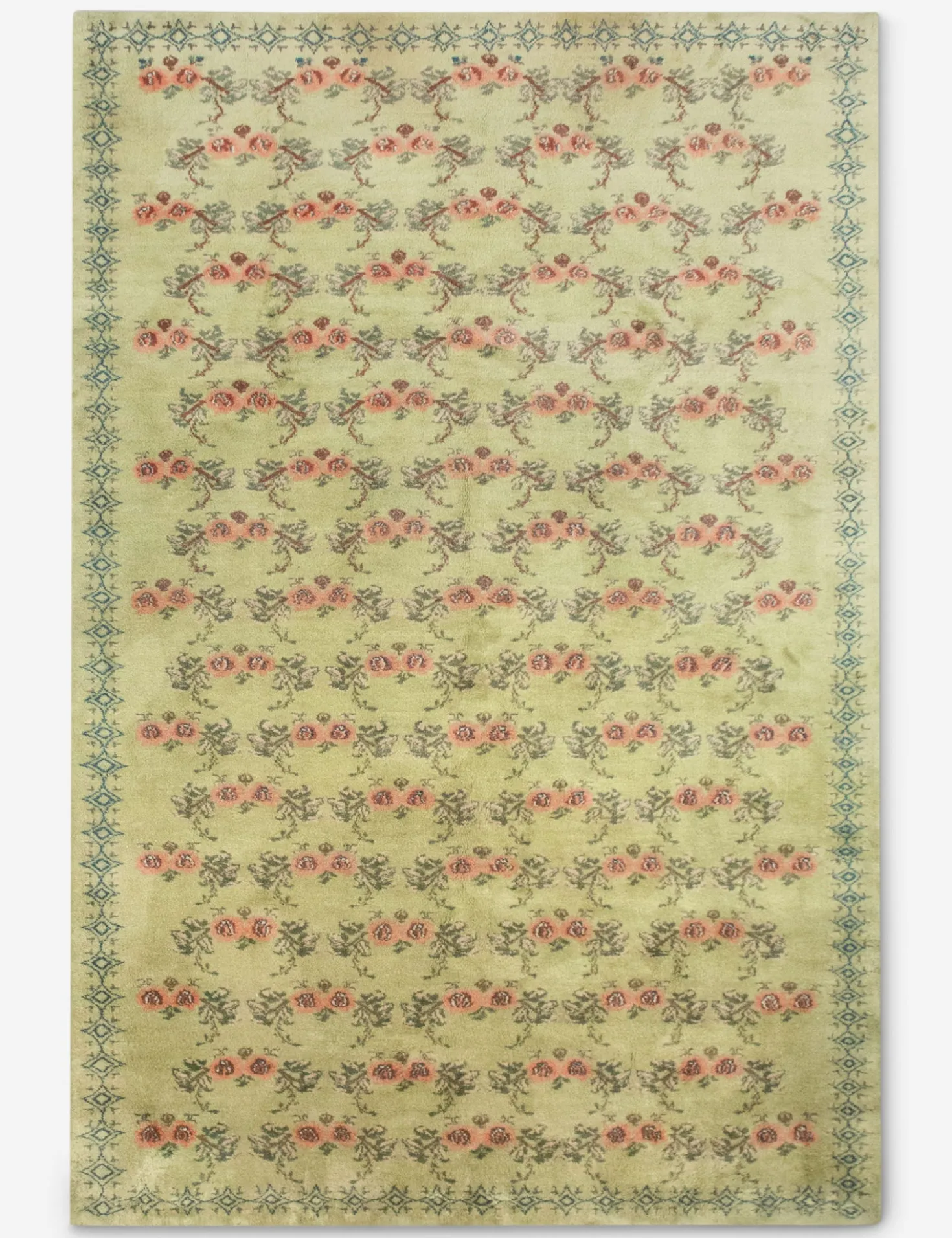 Vintage Turkish Hand-Knotted Wool Rug No. 543, 6'10" x 11'8"