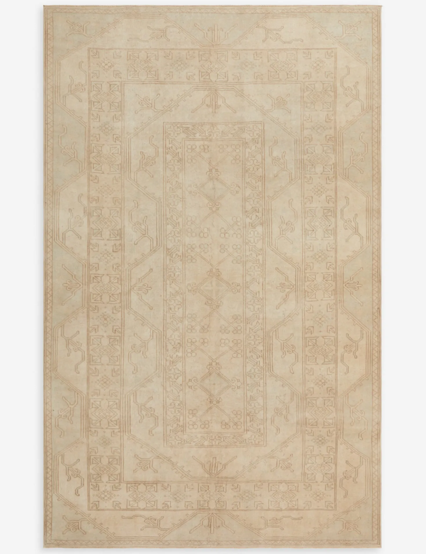 Vintage Turkish Hand-Knotted Wool Rug No. 298, 6'2" x 10'