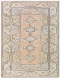 Vintage Turkish Hand-Knotted Wool Rug No. 468, 6' 5" x 9'