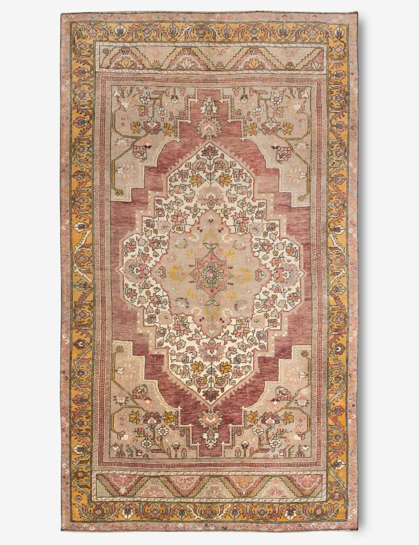 Vintage Turkish Hand-Knotted Wool Rug No. 406, 5'3" x 10'