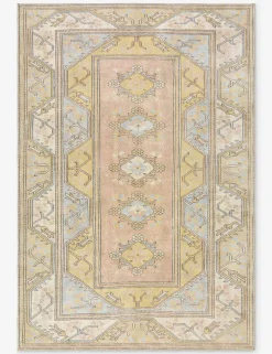 Vintage Turkish Hand-Knotted Wool Rug No. 516, 5' 6" x 8'