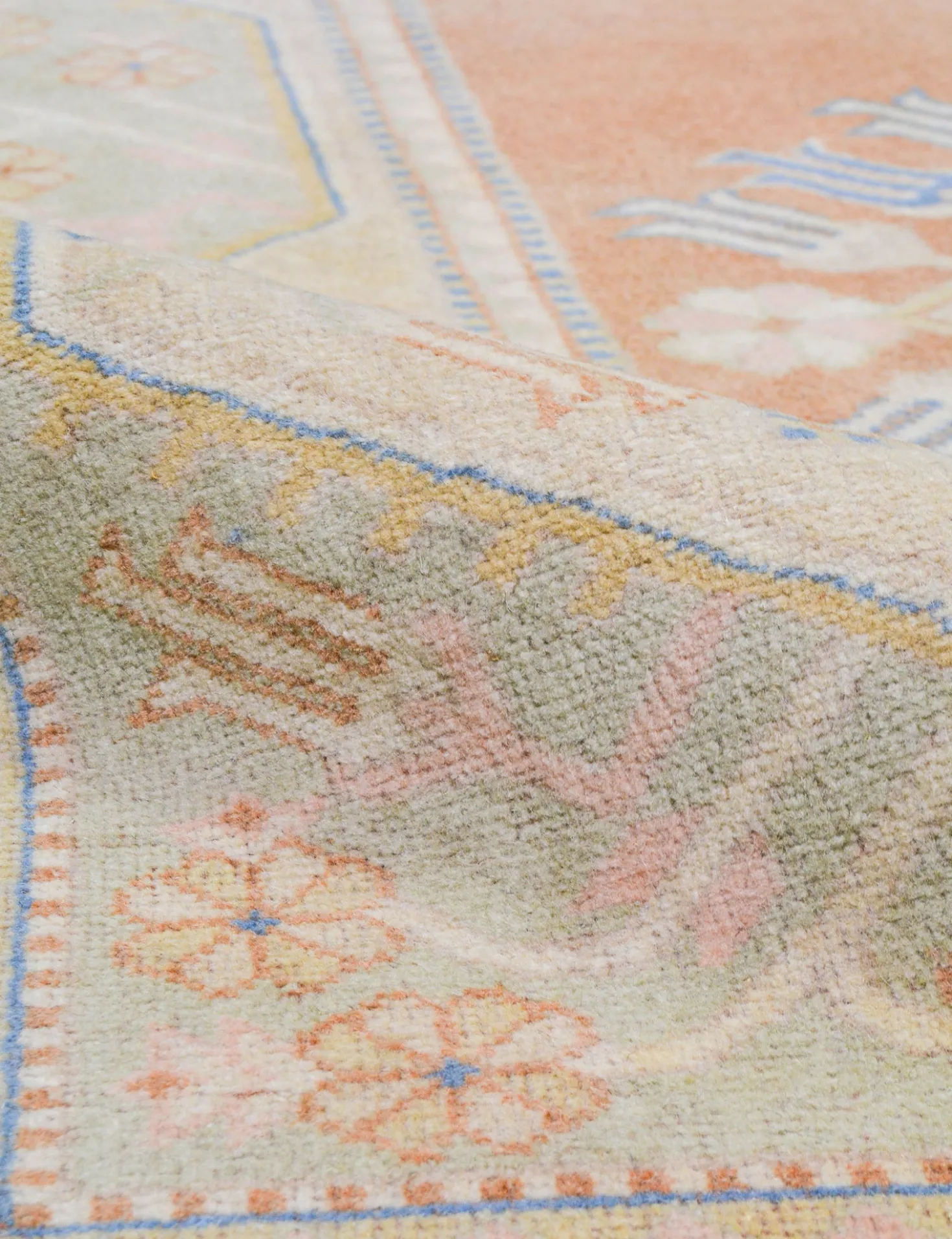 Vintage Turkish Hand-Knotted Wool Rug No. 466, 5' x 8' 2"