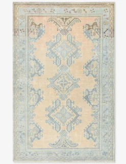Vintage Turkish Hand-Knotted Wool Rug No. 465, 5' x 7' 6"