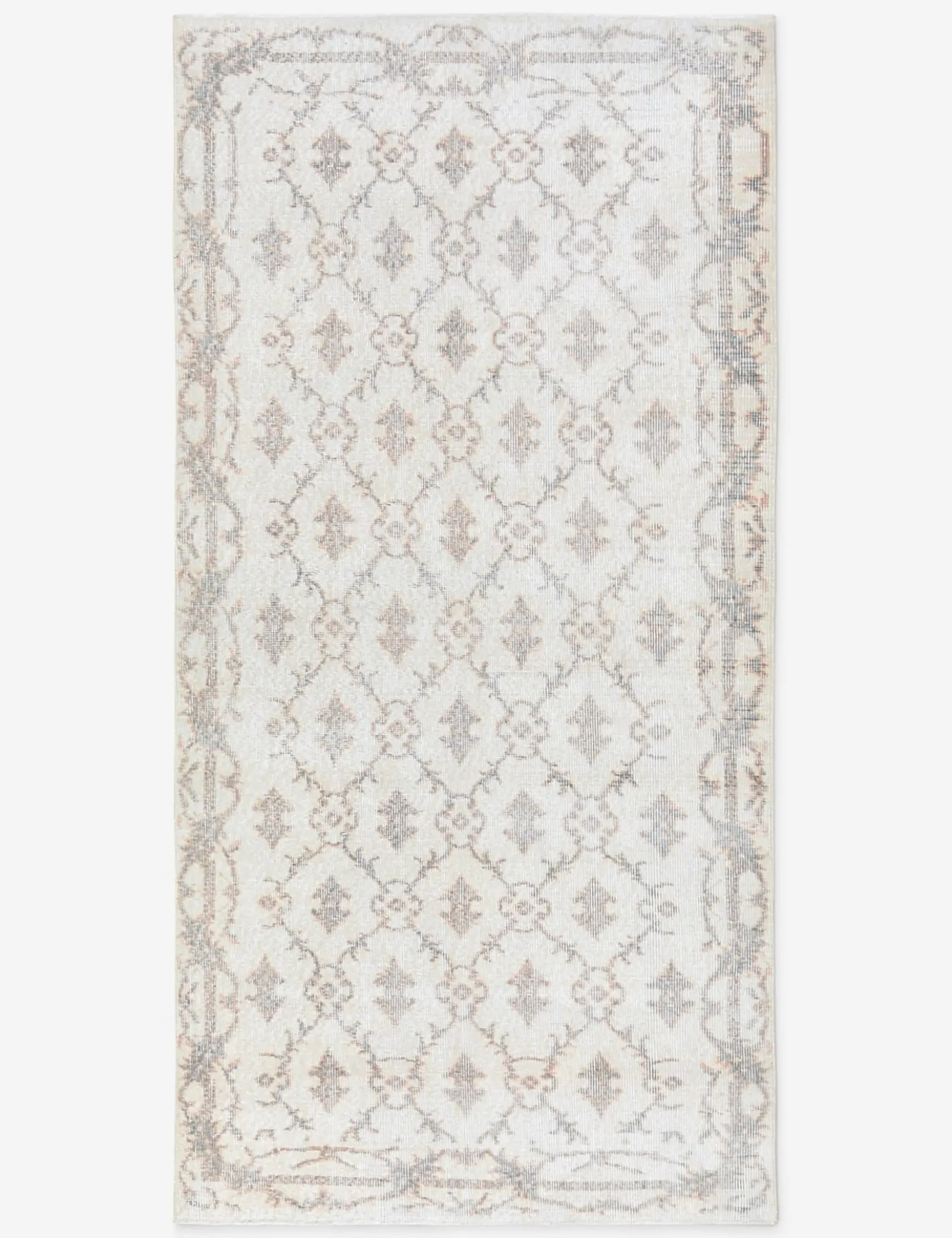 Vintage Turkish Hand-Knotted Wool Rug No. 518, 3' 2" x 6' 5"