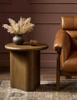 Waylie Large Round Side Table by Amber Lewis x Four Hands