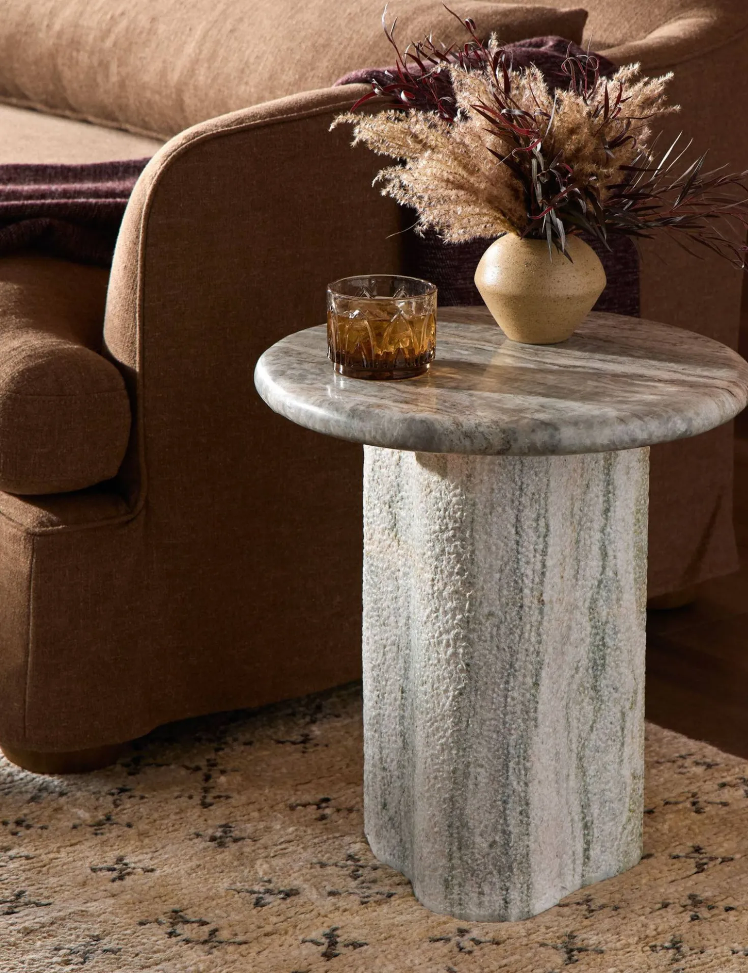 Waylie Small Round Side Table by Amber Lewis x Four Hands