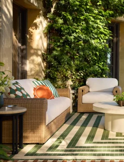 Yvonne Reversible Indoor / Outdoor Pillow by Sunbrella for Lulu and Georgia